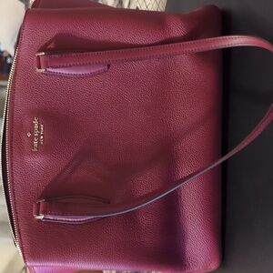 Kate spade marroon leather handbag